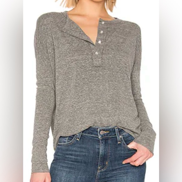 NSF Abbot Drop Shoulder Henley in Heather Grey.sold out.size xs.relaxed fit - Picture 1 of 6